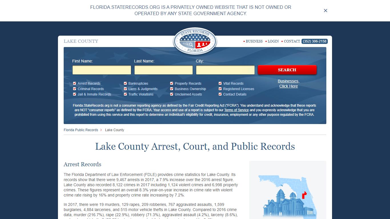 Lake County Arrest, Court, and Public Records